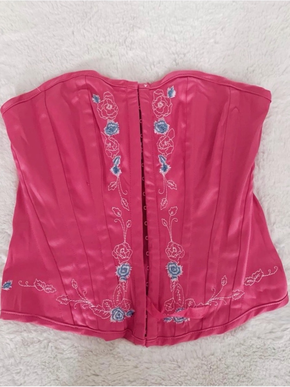 Barbie Pink Embroidered Corset Top
